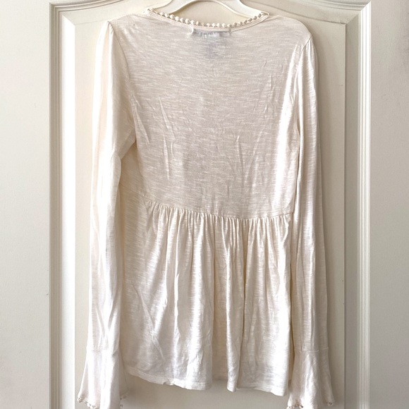 Cream Long Sleeve Top. - Picture 2 of 2